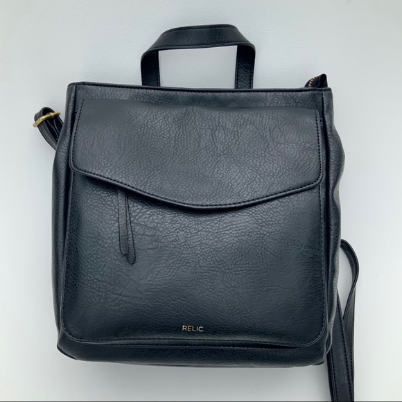 NWT RELIC by FOSSIL leather Brianna black backpack - Picture 14 of 14